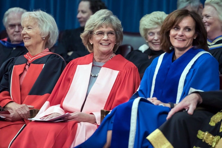 photo of Professor Janet Paterson, Linda Schuyler and Judy Goldring