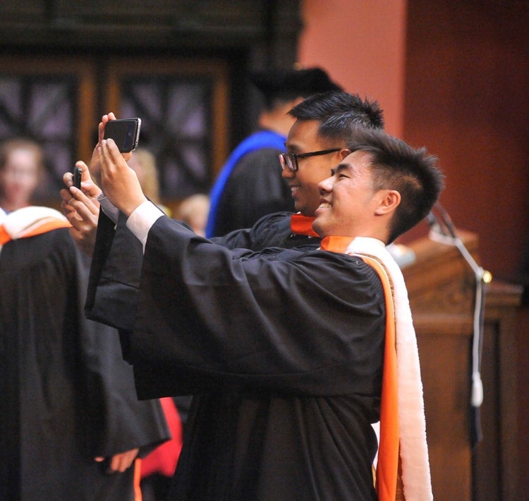 photo of student taking selfie