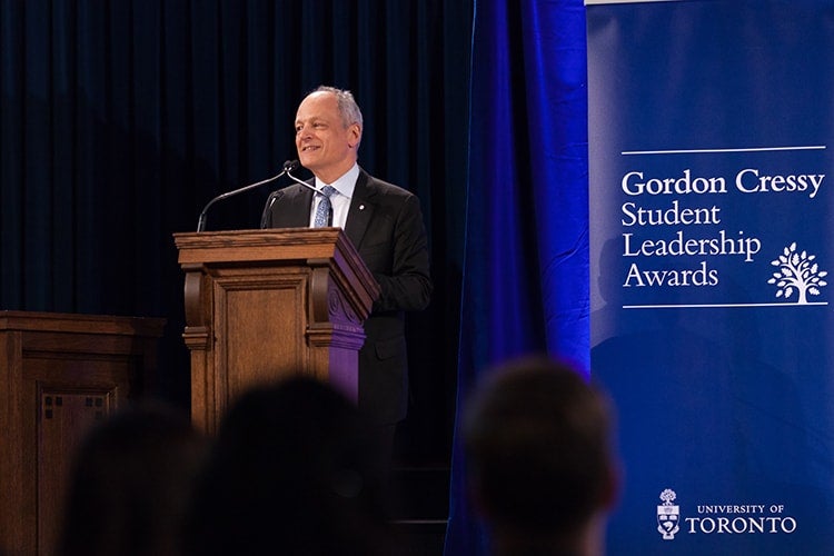Photo of Meric Gertler at Cressy Award ceremony