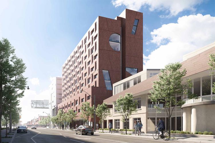 A rendering of the proposed new residence on Harbord street