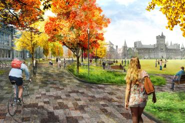 Rendering of revitalized front campus