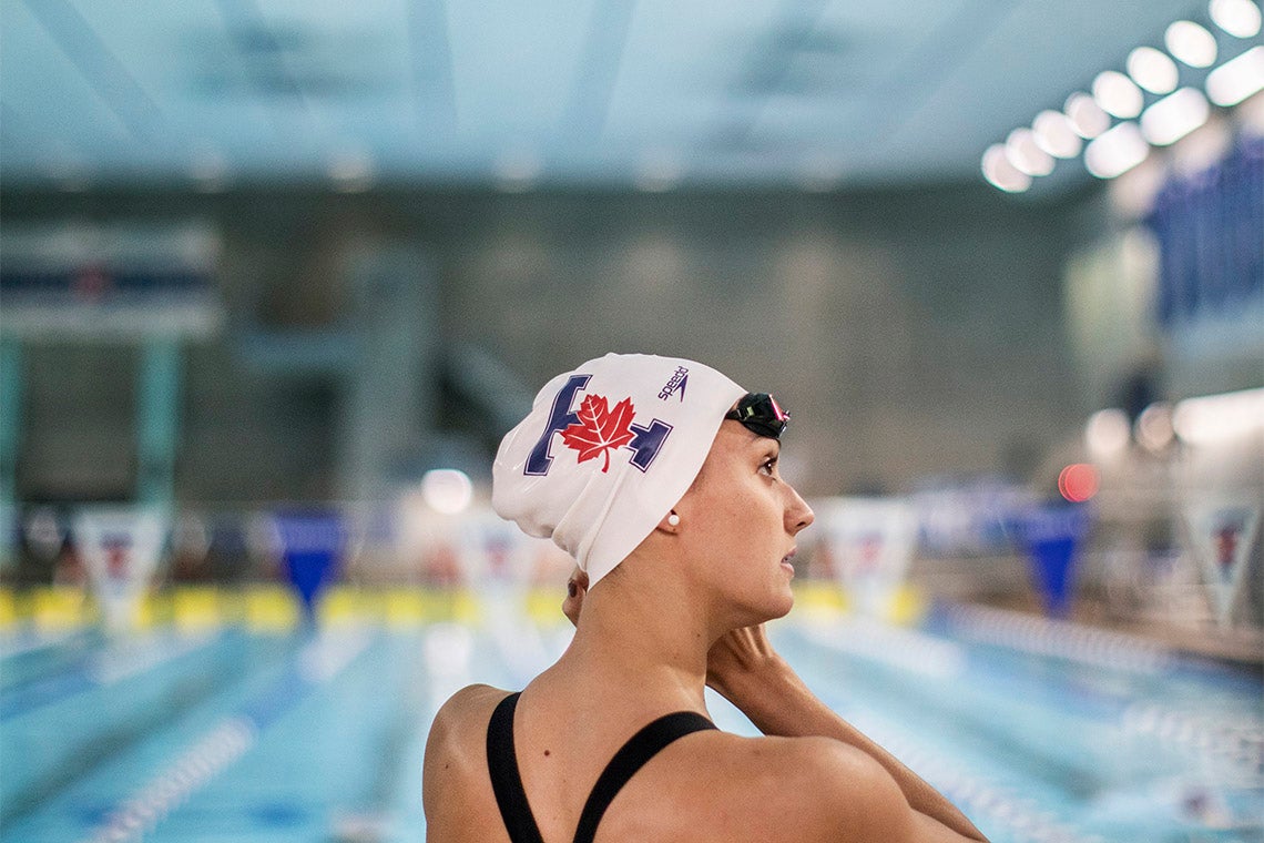 Portrait of Kylie Masse at the swimming pool