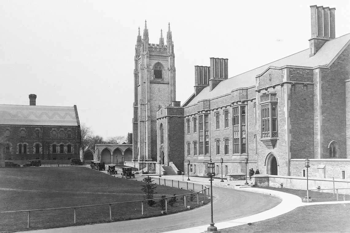 Exterior of Hart House and Soldiers' Tower as seen in 1925
