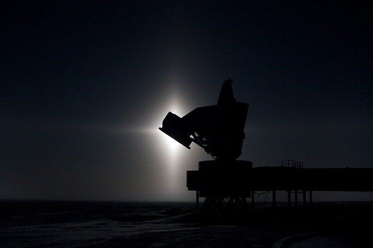 Lunar halo cross by Keith Vanderlinde