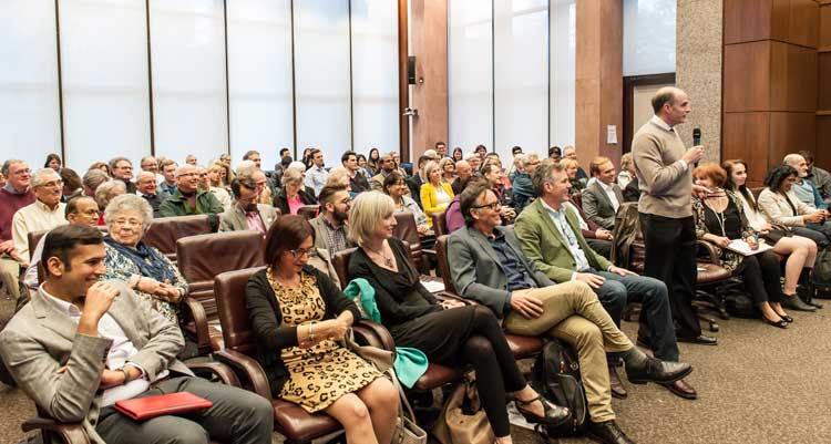 photo of the audience at the event