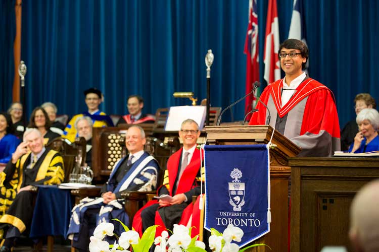 photo of Bhargava at convocation