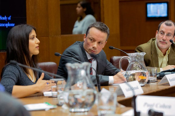 A photo of U of T faculty at a panel