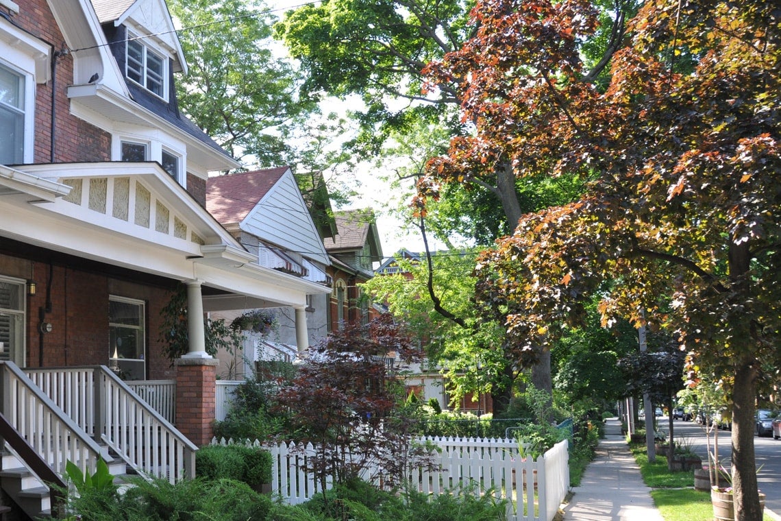 Photo of tree-lined Cabbagetown street