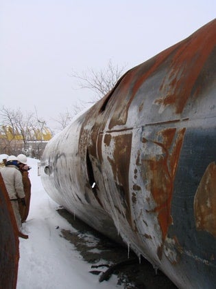 photo of inspection of propane tanks