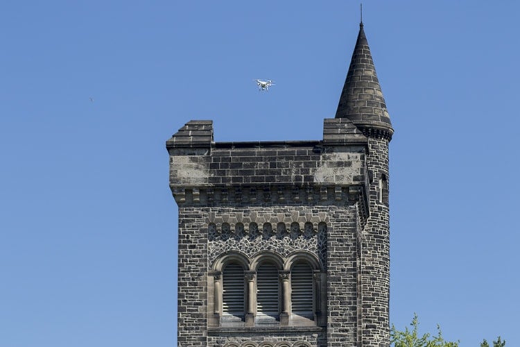 Quadcopter above UC