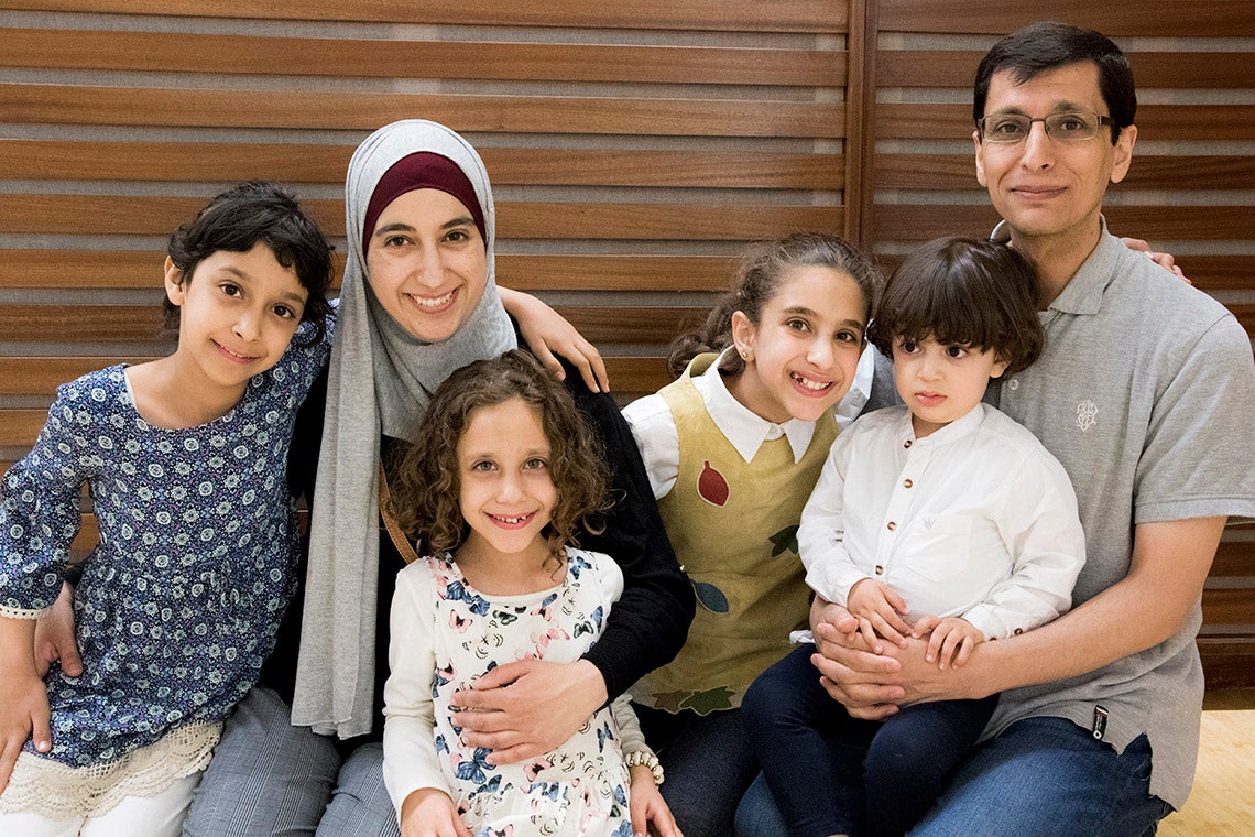 Photo of Eman Hammad and her family