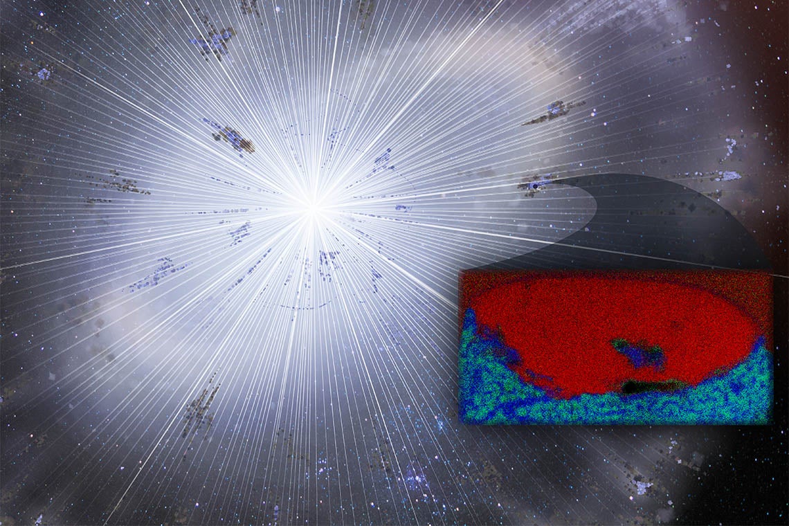 Illustration of grain of stardust