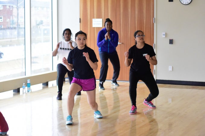 A zumba class at U of T