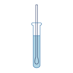 An illustration of a rapid antigen test