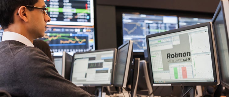 A student at the BMO Financial Group Finance Research and Trading Lab