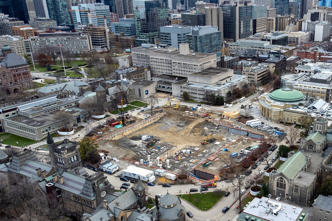 Front campus under construction