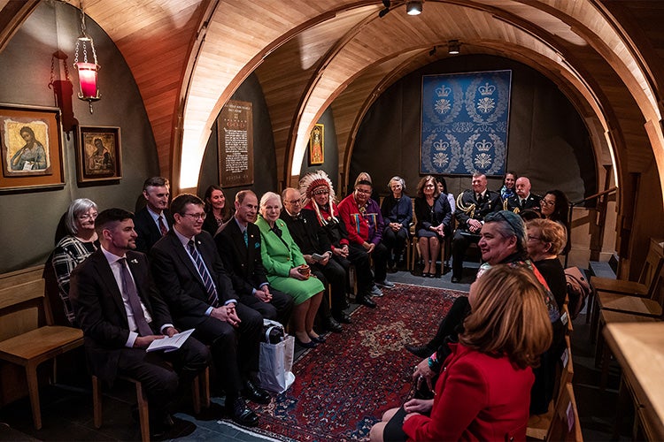 Indigenous leaders and Crown representatives engage in a discussion 