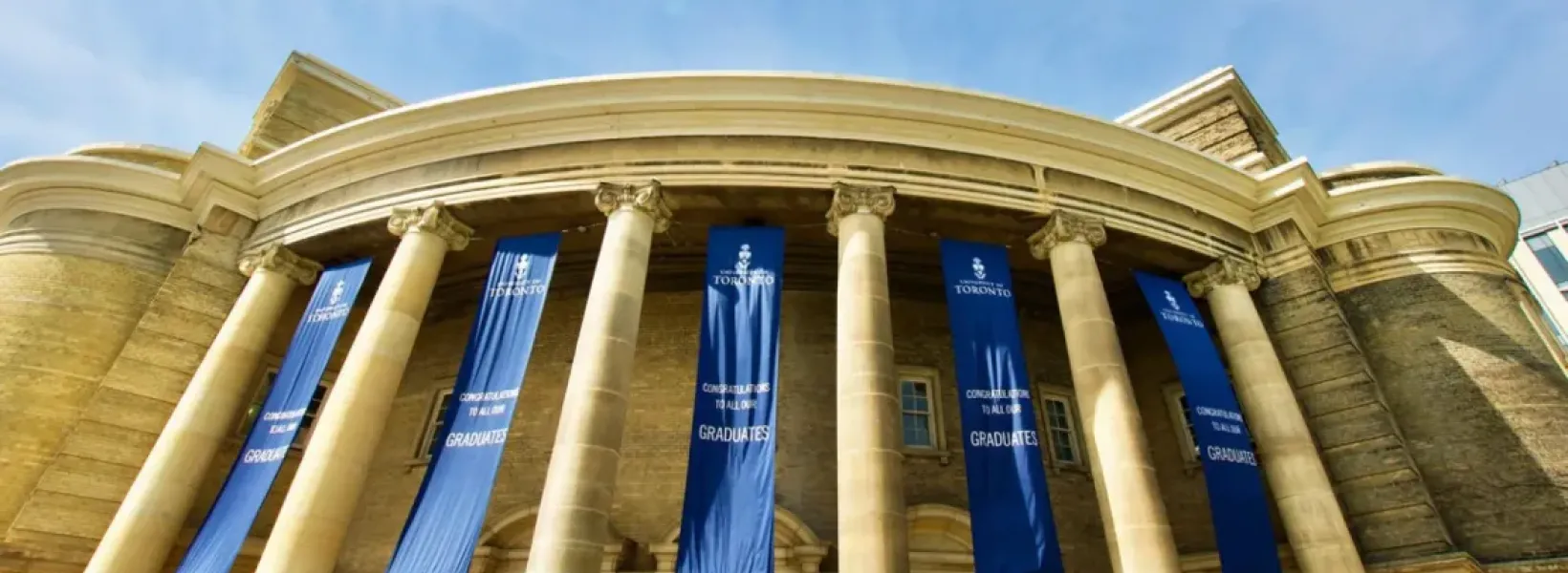 Convocation Hall with banners