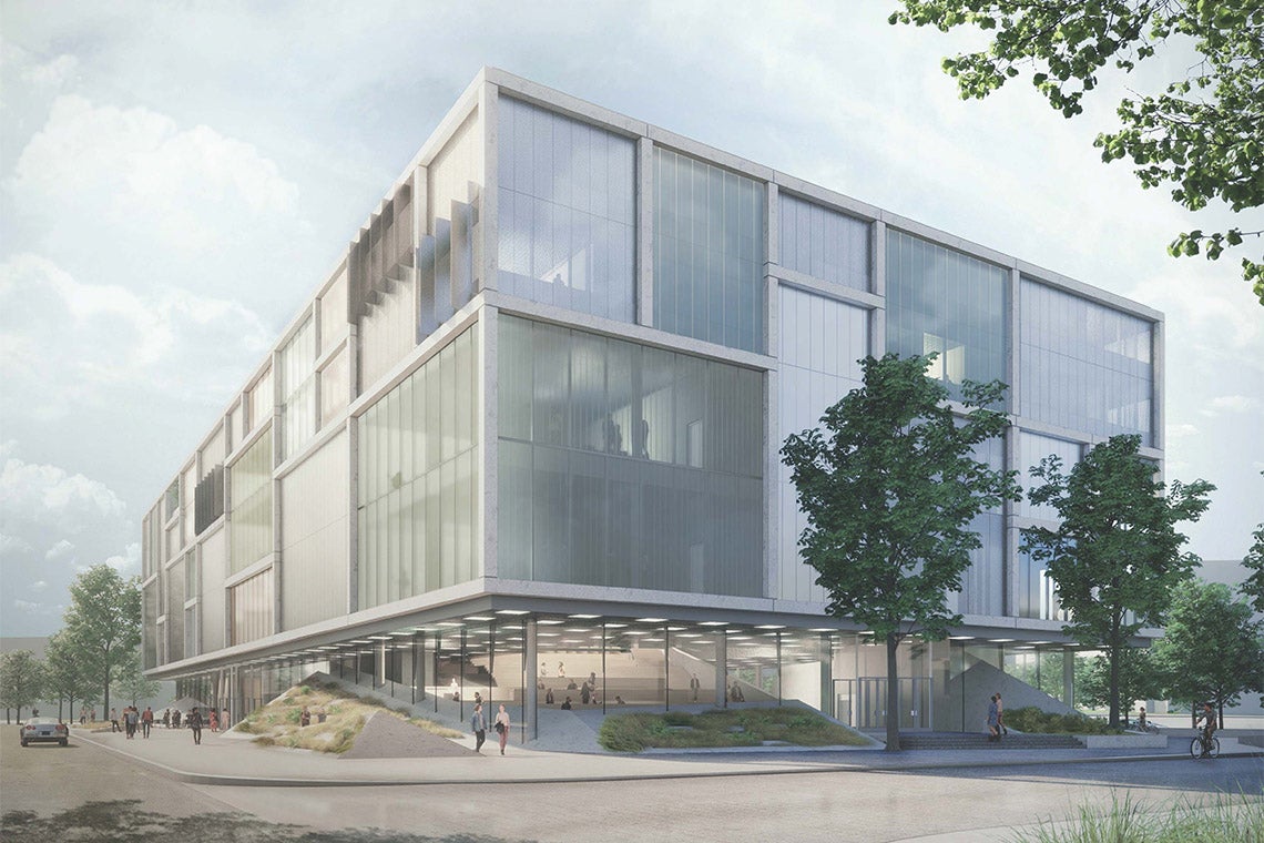 rendering of the exterior of the Instructional Centre II at UTSC