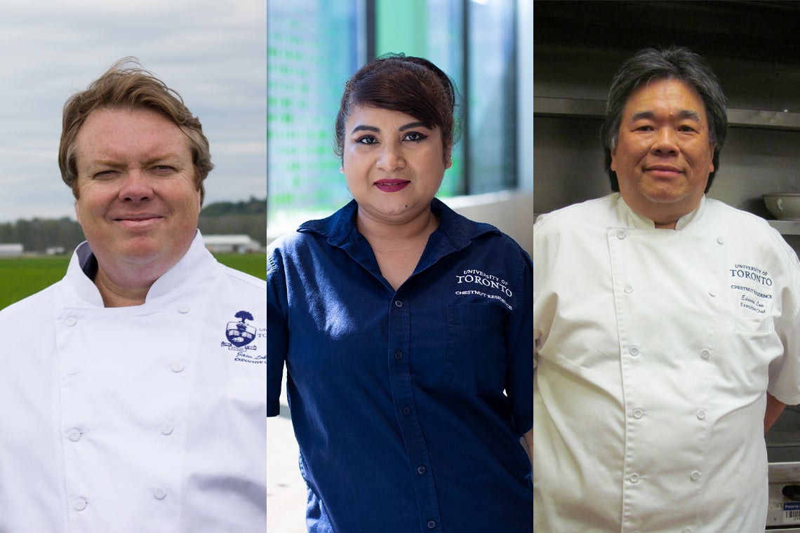 From left to right: Chef Jaco Lokker, Danita Seenarine, Chef Edward Low