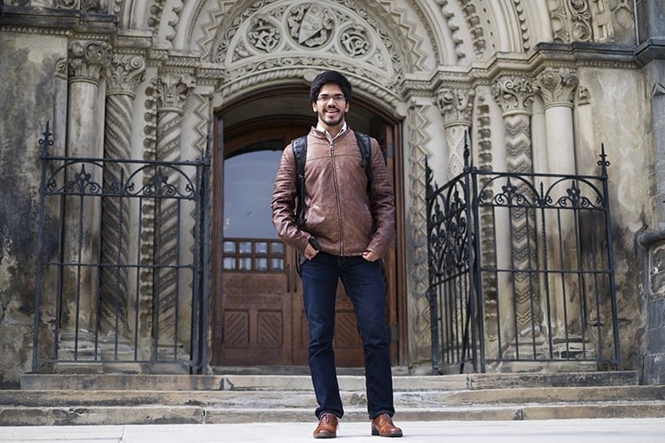 Daksh Sikri in front of UC photo