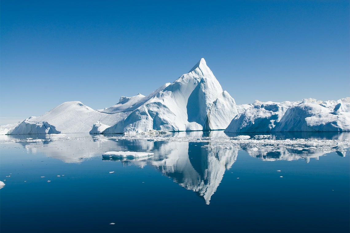 an iceberg in the arctic ocean