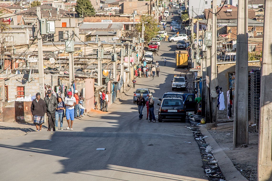 photo of street in Alexandra township in South Africa