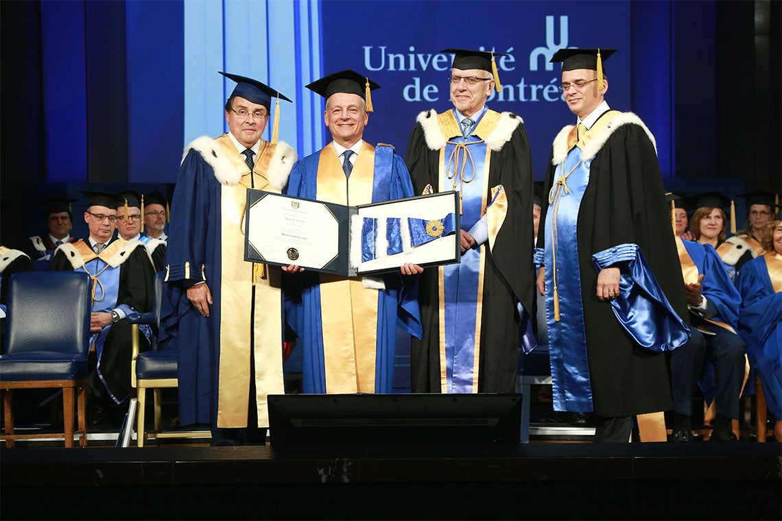 Photo of Meric Gertler receiving an honorary degree