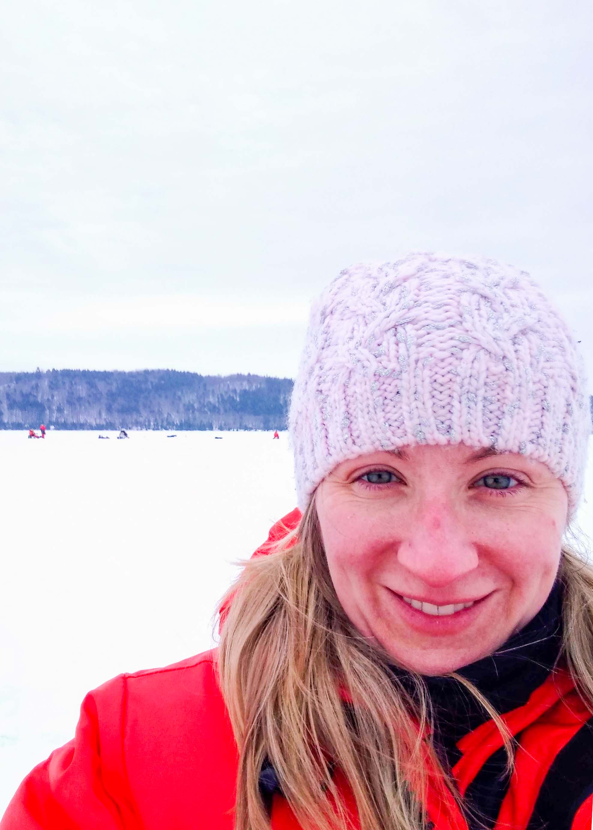 Bailey McMeans takes a selfie on the ice