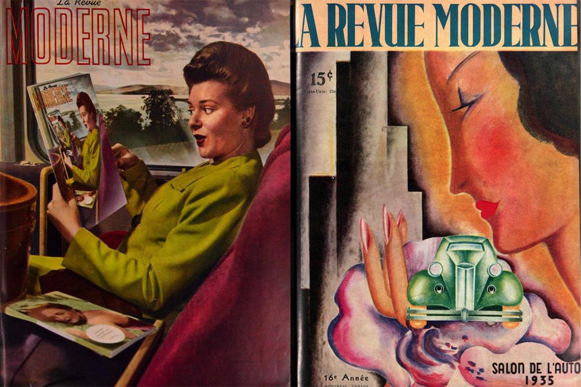 two covers of La Revue Moderne