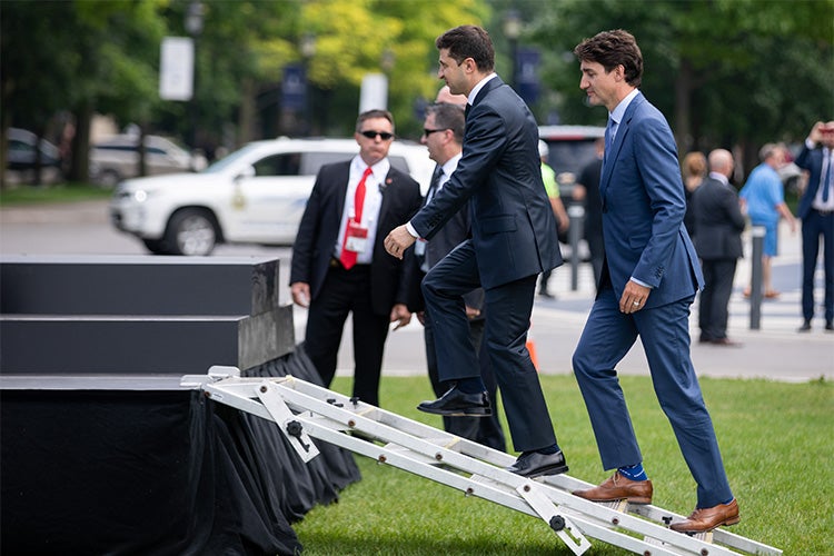 Volodymyr Zelensky and Justin Trudeau