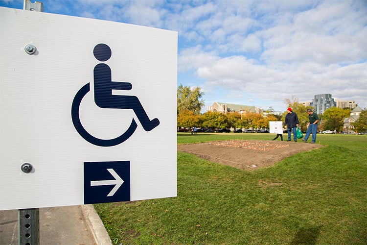 Wheelchair access sign