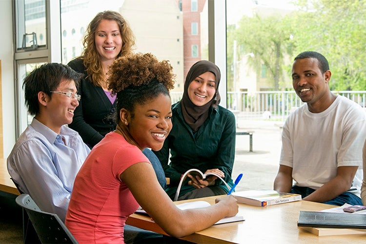 Group of diverse students at U of T