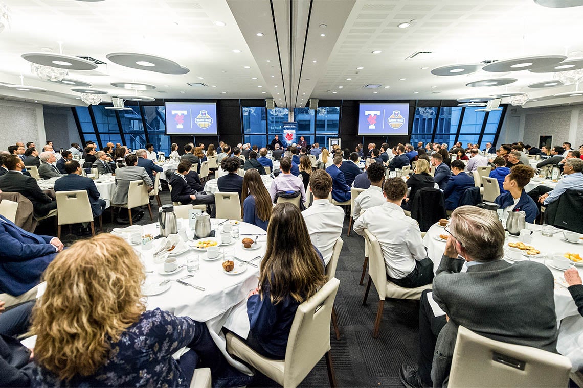 A packed room at the Nick Nurse event