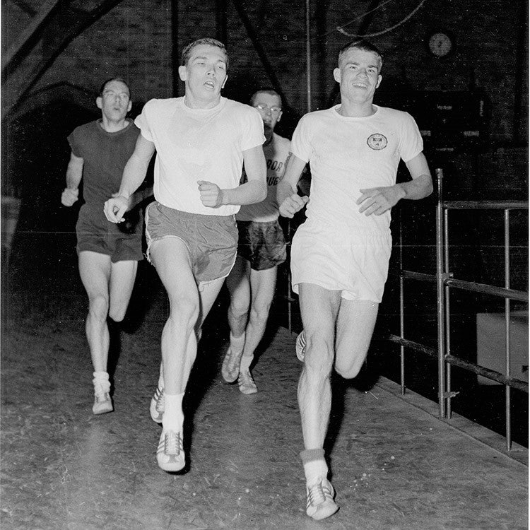 Bruce Kidd on the running track at Hart House in 1963