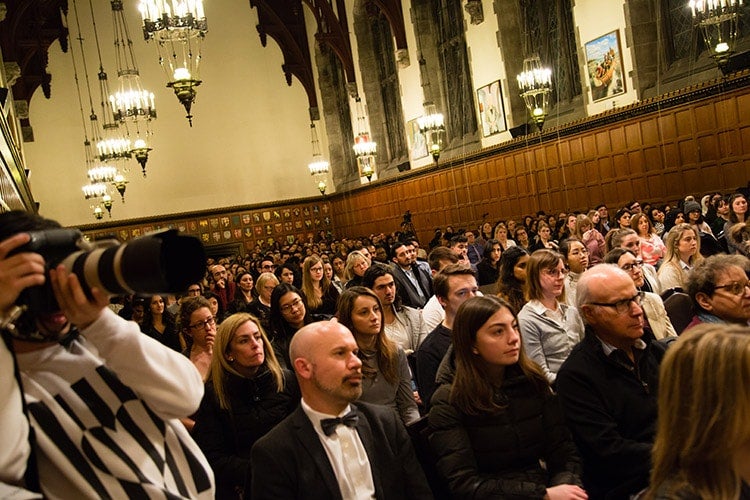 Crowd at Hart House Marie Henein lecture