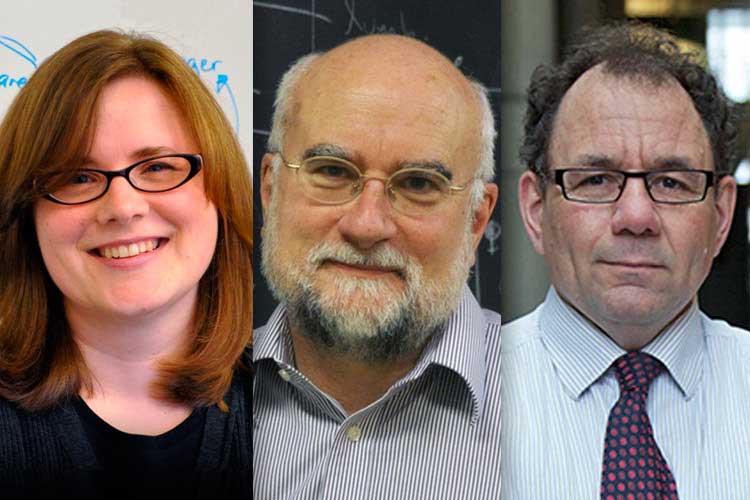composite photo of president's teaching award winners Gibbs, Thomson and Rose