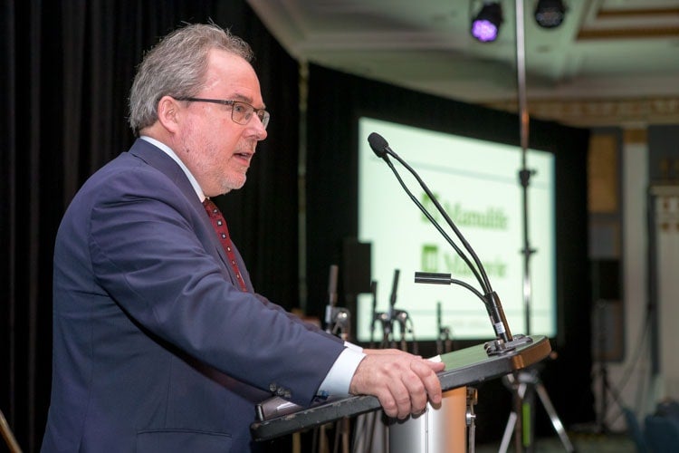 David Palmer receiving his award