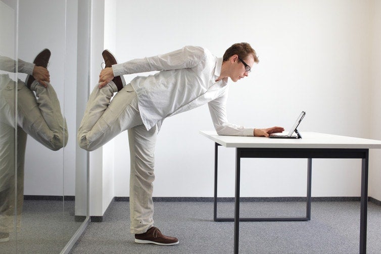 Photo of man stretching