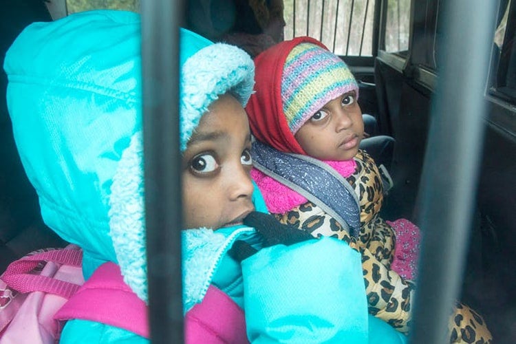 Photo of refugee children