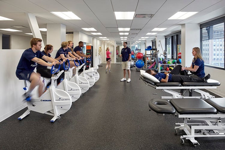 Photo of stationary bikes at sport medicine clinic
