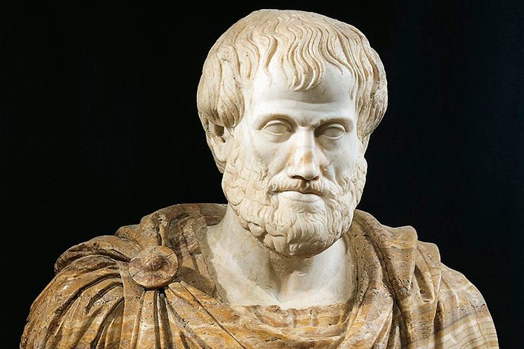 Photo of bust of Aristotle