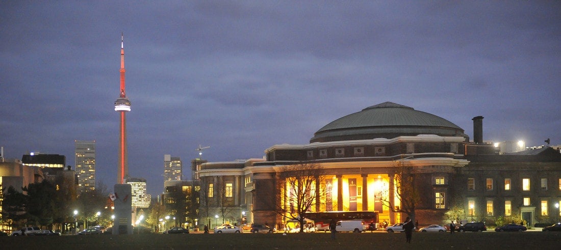 Convocation Hall at night
