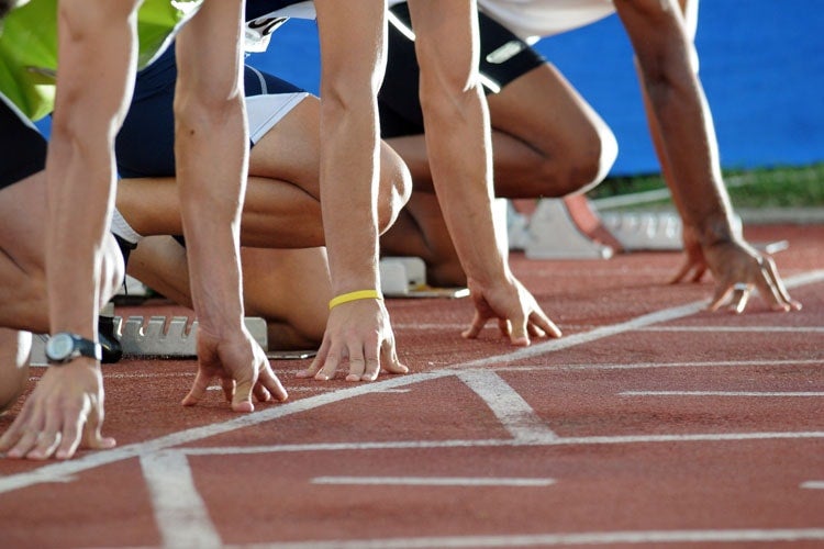 Runners at the starting line