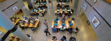 Students in library