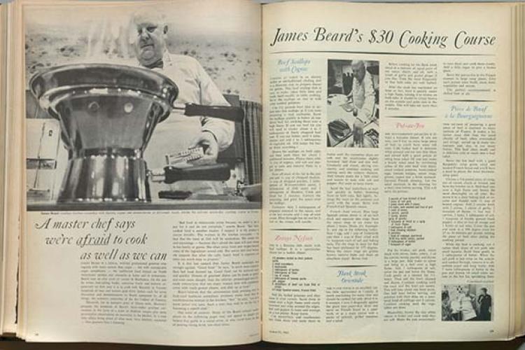 excerpt from MacLean’s March, 1963 edition, featuring James Beard
