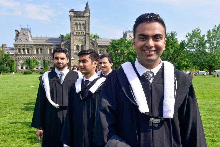 photo of Patel in procession towards Convocation Hall