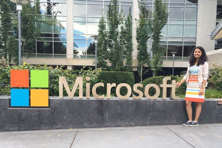 Photo of Ankita Sengal at Microsoft headquarters