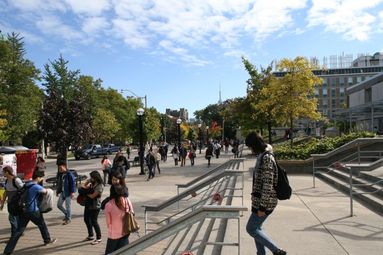 photo of students on St. George Street