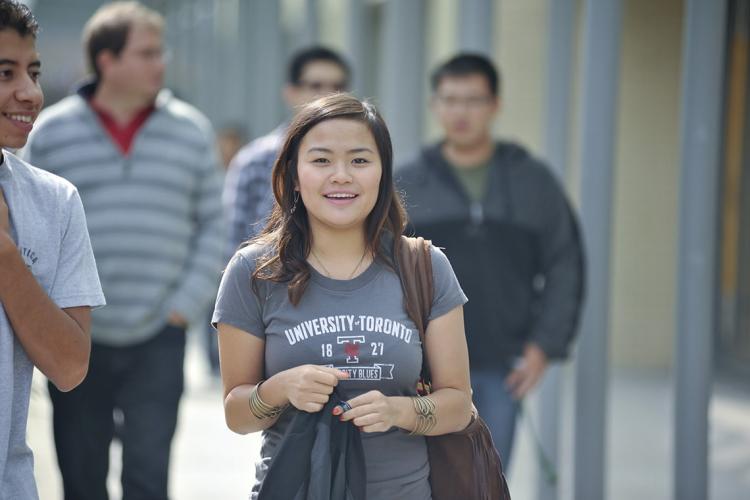 Woman on campus